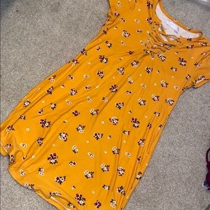 Yellow floral dress
